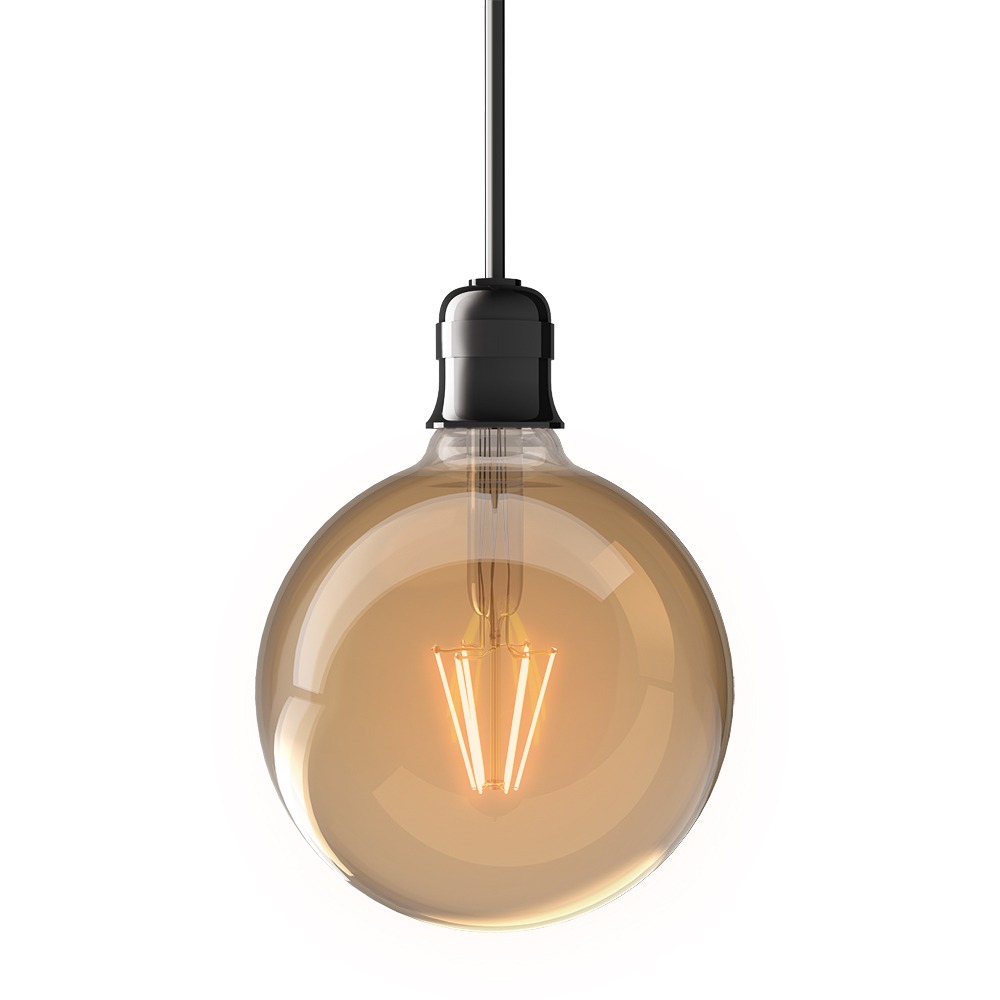 Xanlite LED filament lamp G125 amber E27 - 400 lm (=30W) - 1800k - zeer warm wit licht licht