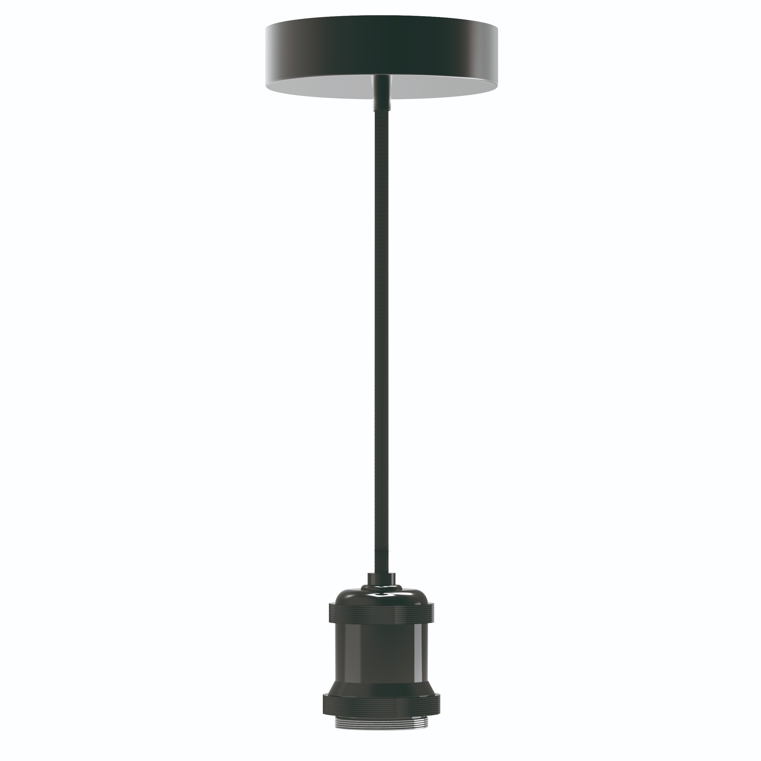 Xanlite suspension à douille en aluminium noir - style industriel - E27