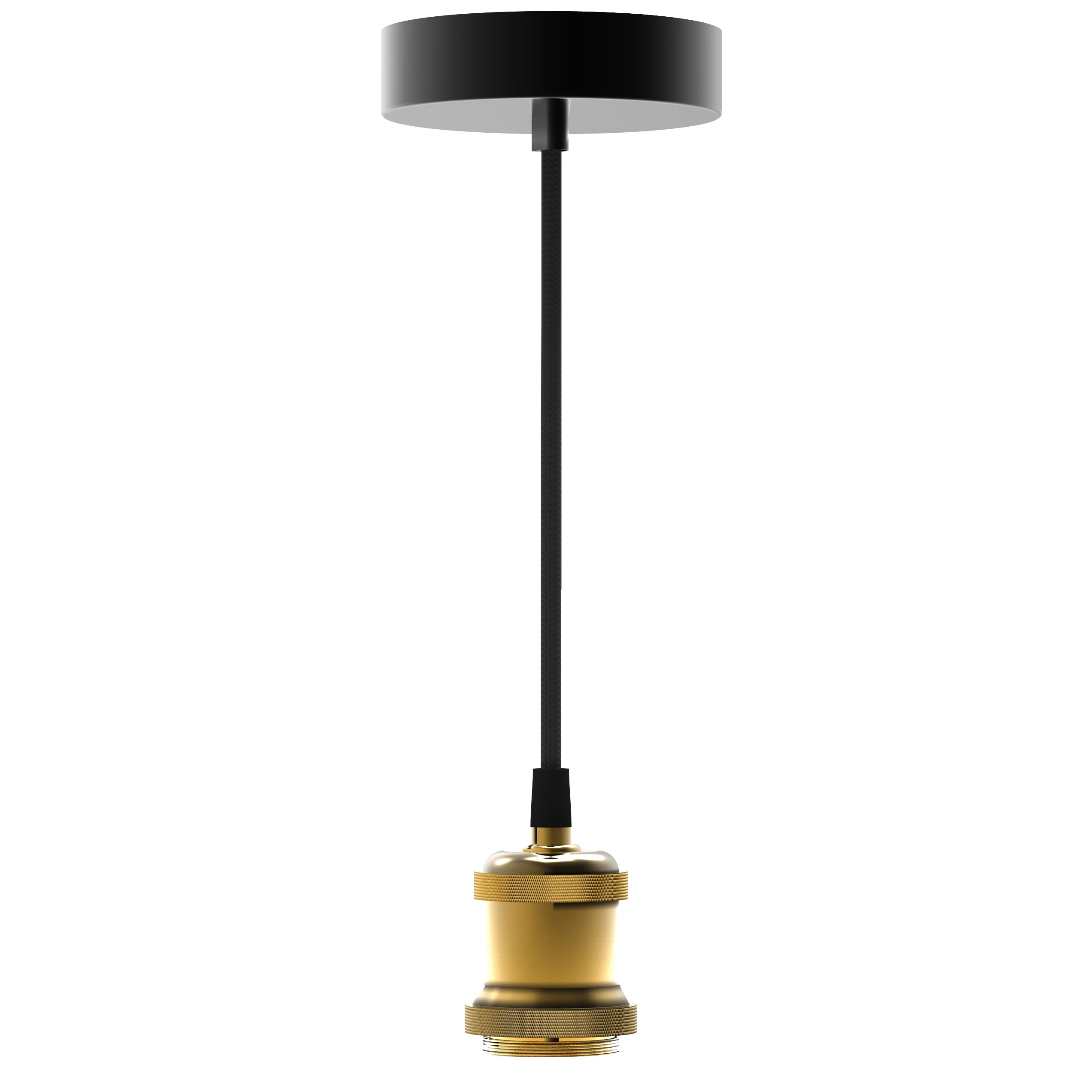 Xanlite pendel in vergulde messing - industriële stijl - E27
