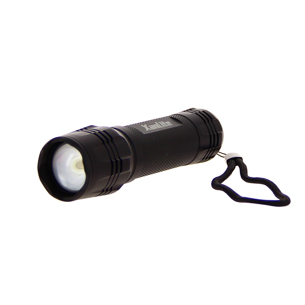 Xanlite LED zaklamp aluminium - 3 standen - 600 lm - IP65 - 6500k koel wit licht (batterijen incl)
