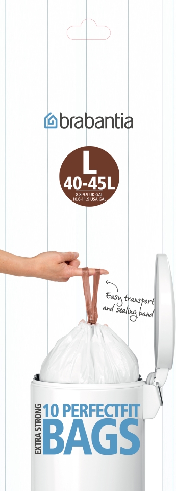 Brabantia PerfectFit sacs poubelle avec cordon de serrage 40l - 10 pcs