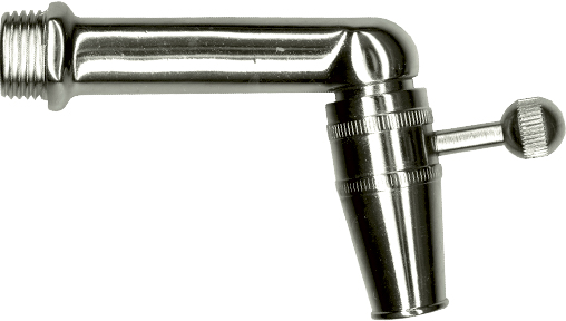 1 Robinet de service 1/4" de tour 3/8" MF  - Laiton chromé
