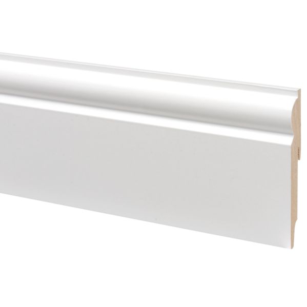 Cando muurplint 119x19mm Classic wit 240cm