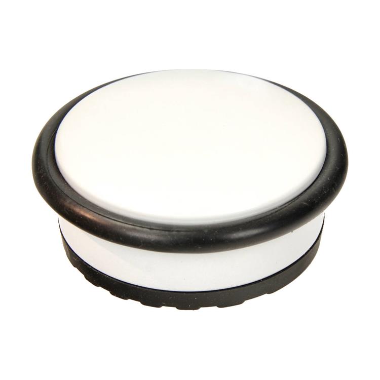 Zware deurstop wit 1.3kg Ø95mm hoogte 35mm