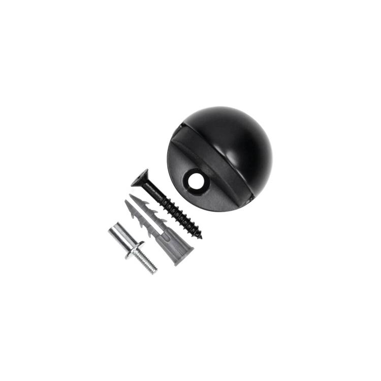 Deurstop halvemaan zwart Ø44mm 1 st/pcs