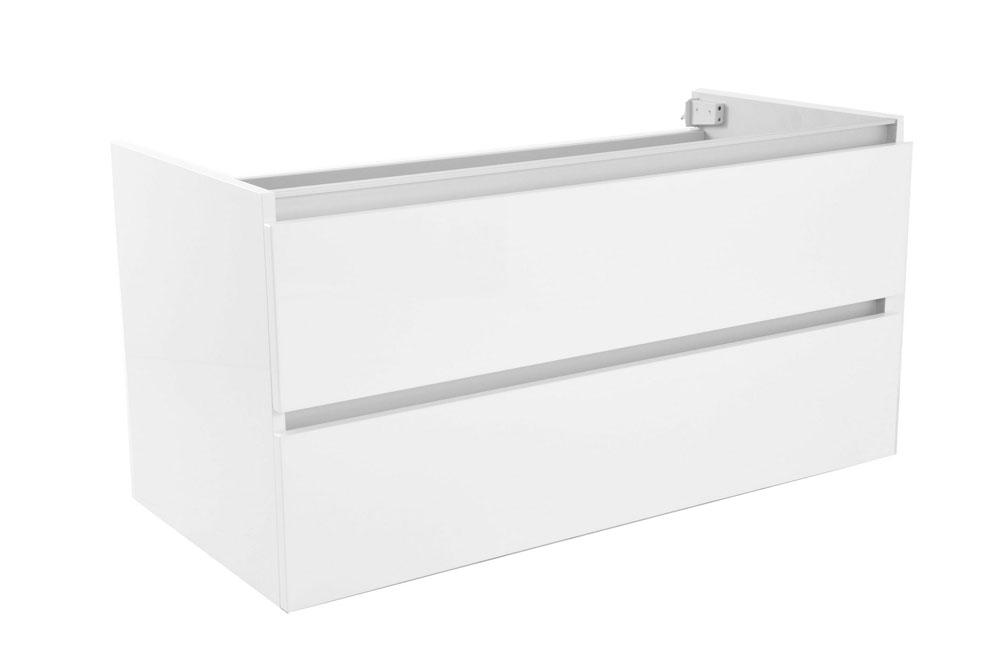 Wiesbaden Vision onderkast met 2 laden 100 x 46 cm glans wit
