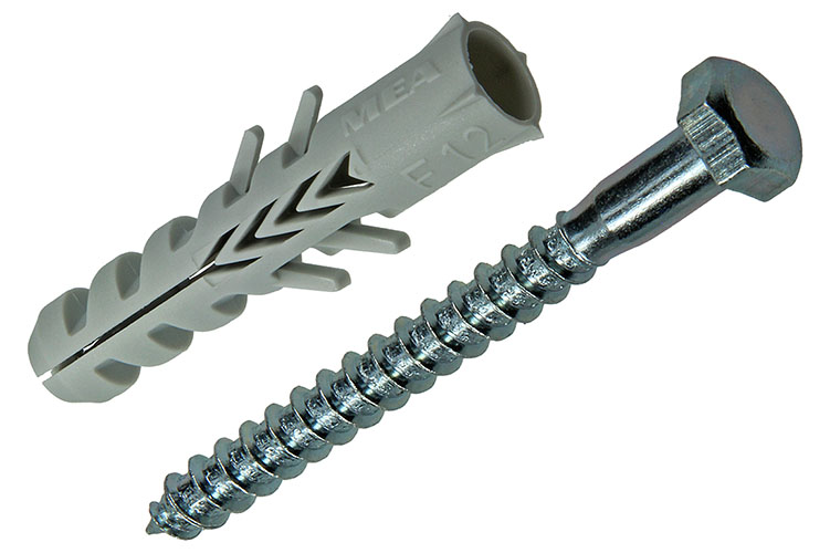 5 NYLON PLUGGEN F ZESKANT 12 MM + HOUTDRAADBOUT 502754