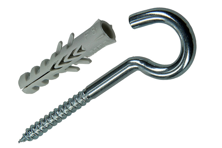 5 NYLON PLUGGEN F 8MM + SCHROEFHAKEN 502623