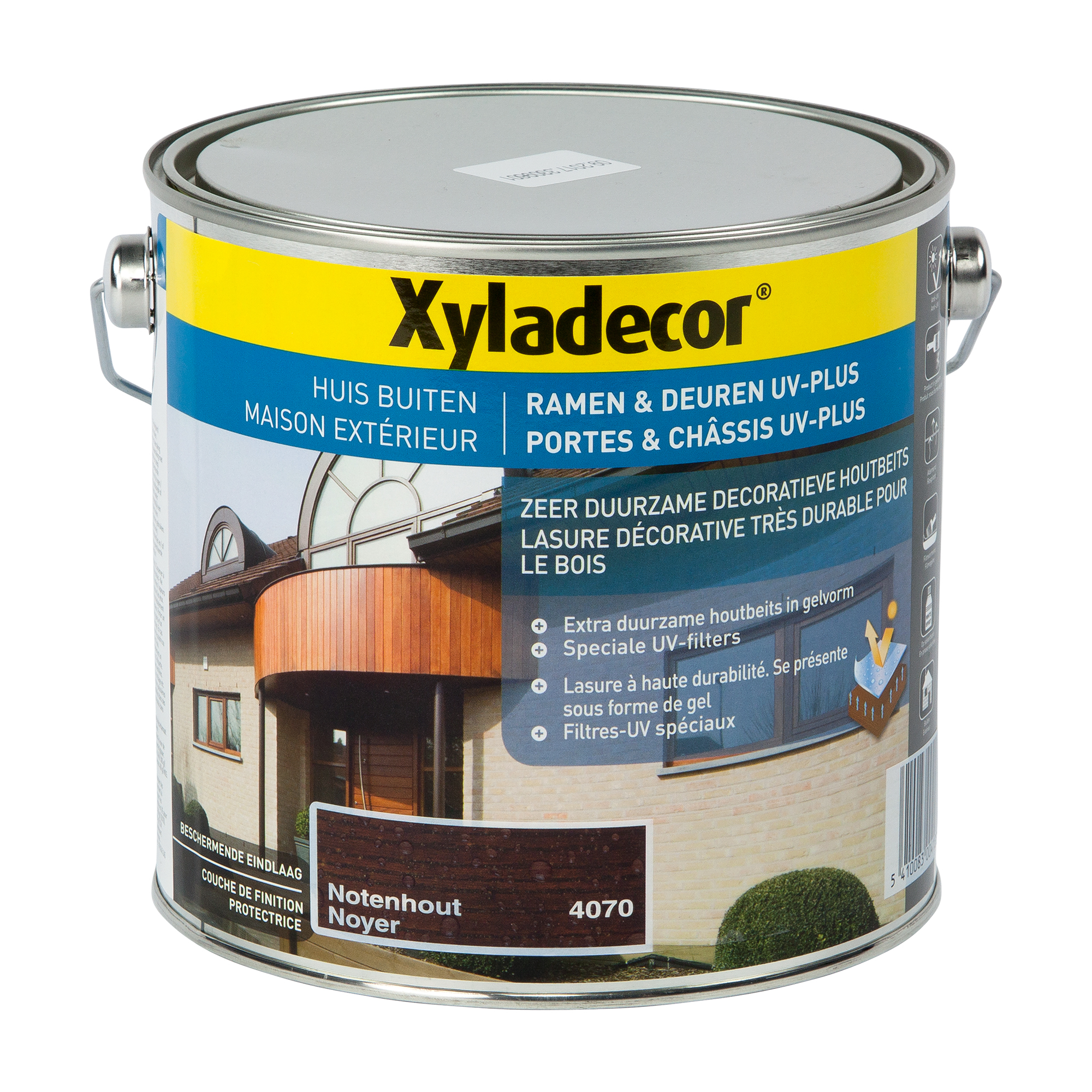 Xyladecor Ramen & Deuren UV-Plus Houtbeits Notenhout 2,5l