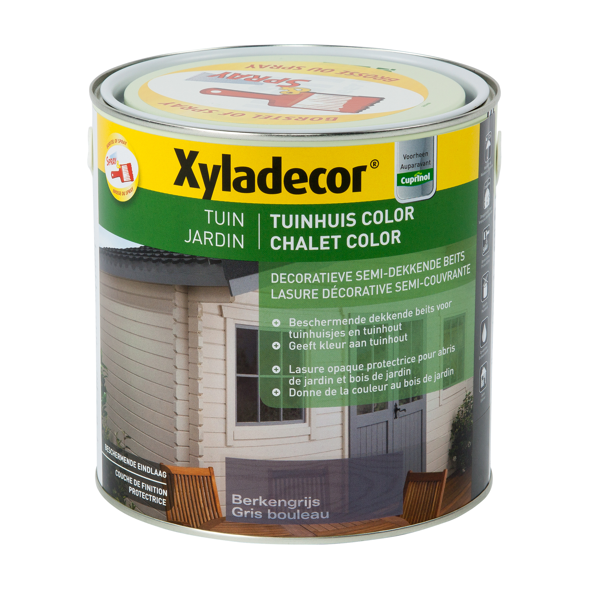 Xyladecor Tuinhuis Color Berkengrijs 2,5l