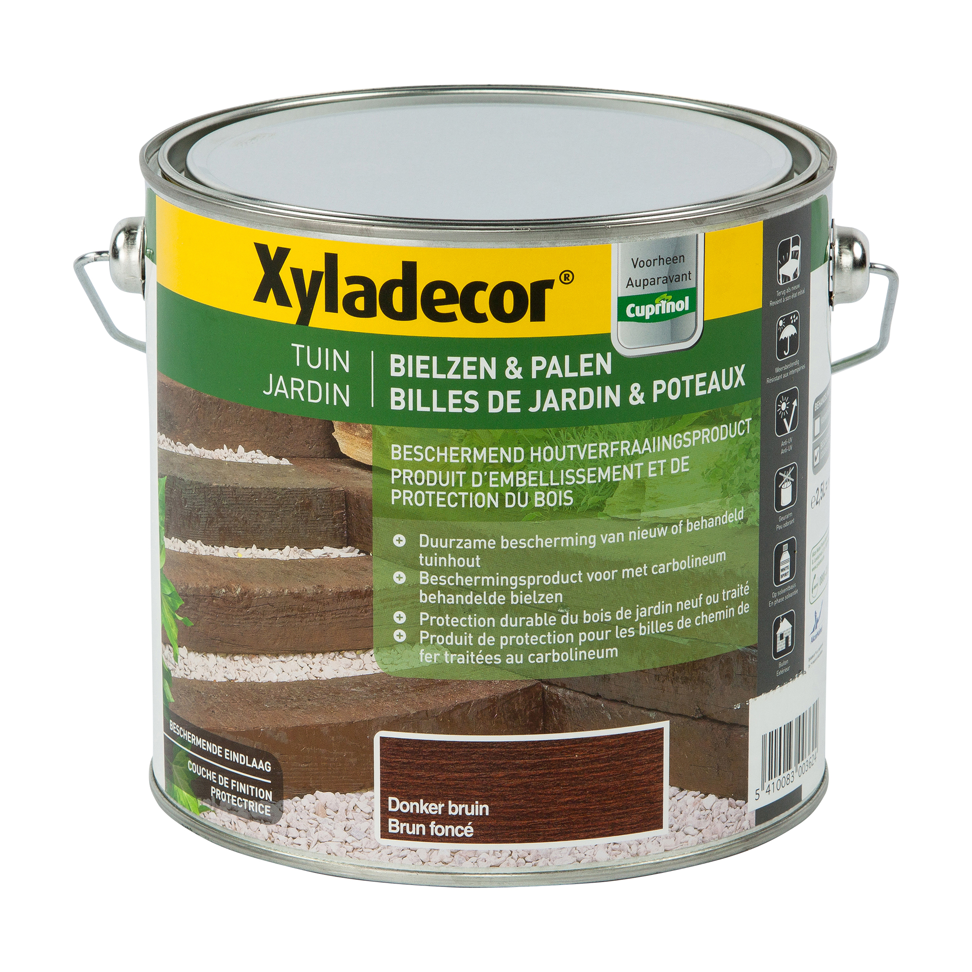 Xyladecor Billes De Jardin & Poteaux Brun Fonce 2.5l