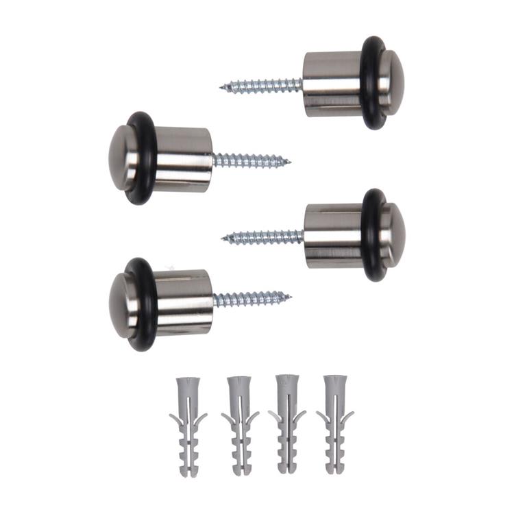Deurstop cilindermodel inox look Ø20h30mm 4 st/pcs