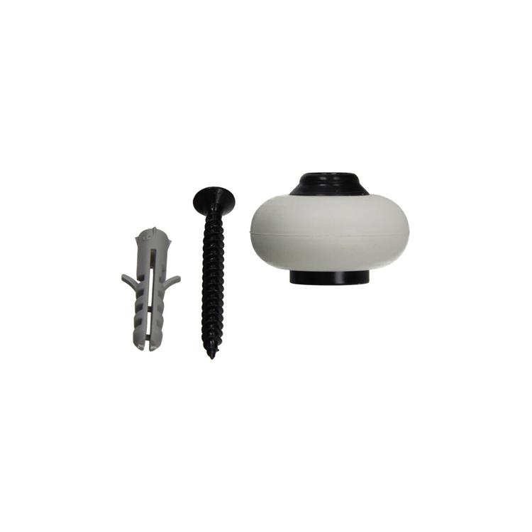 Deurstop met rubber zwart Ø30mm 1st/pcs