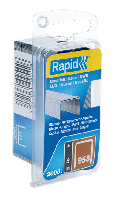 Rapid agrafes galvanisées 958/8mm (2000pcs)