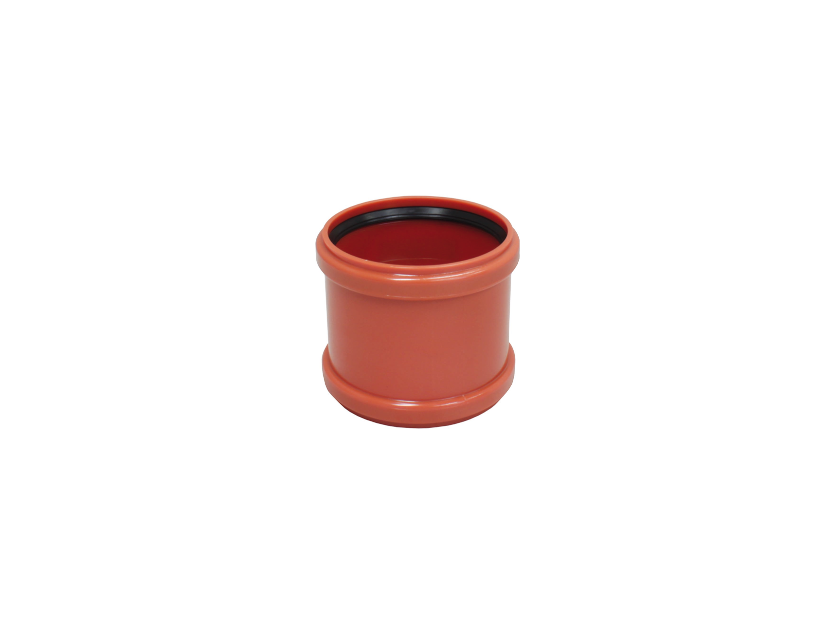 Manchon pour canalisation d'égout 125mm rouge brique