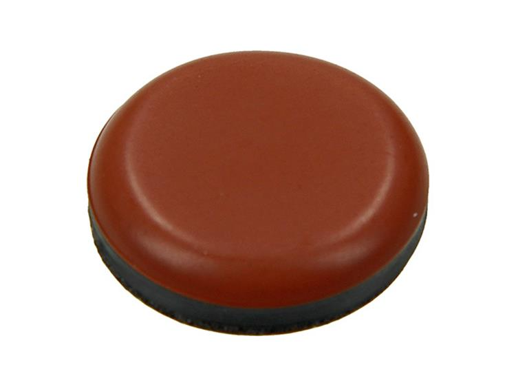 Patin super-glisseur adhésif brun rond 30x30mm (4 pièces)