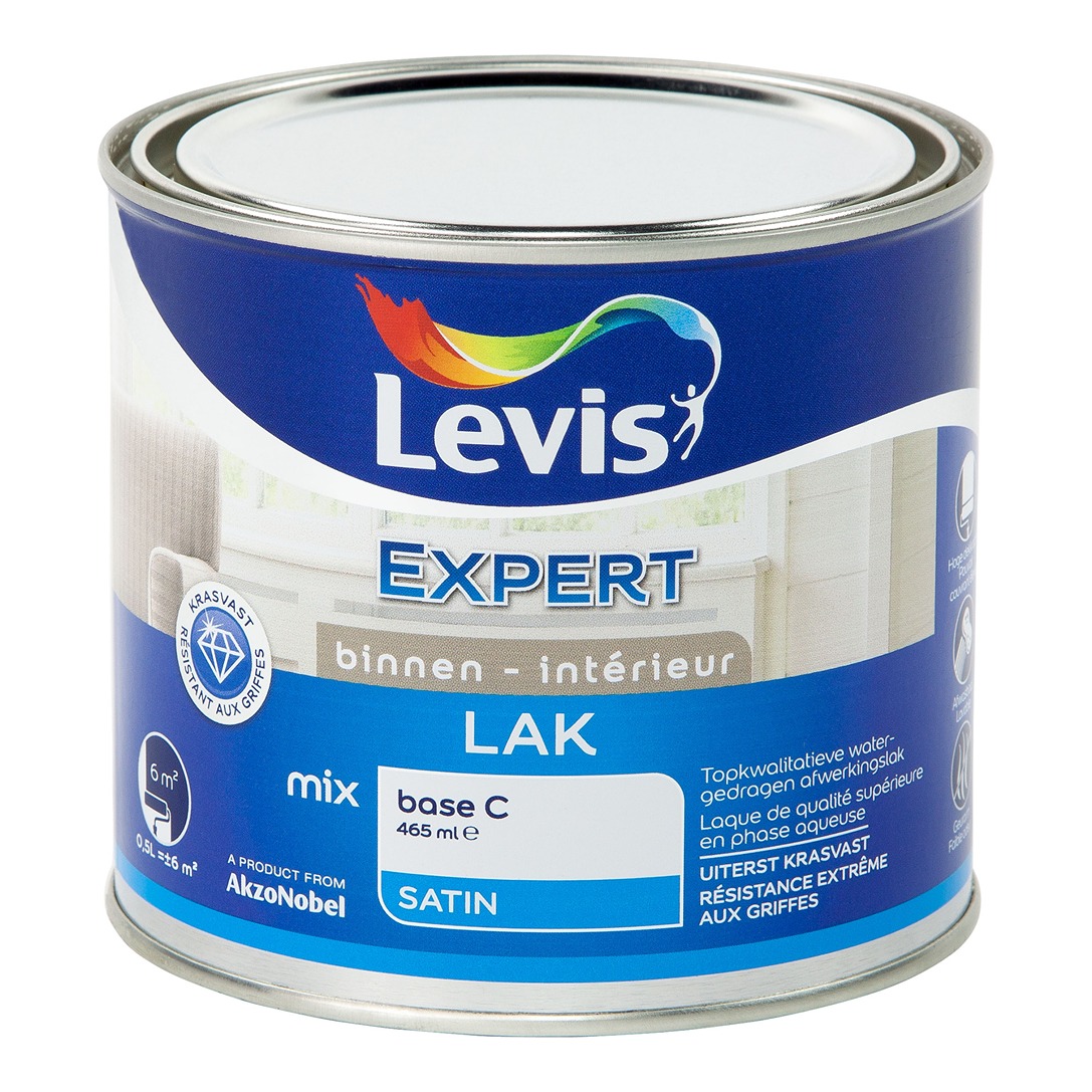 Levis Expert Hout Lak Binnen Satin Mix Clear - 0.5l