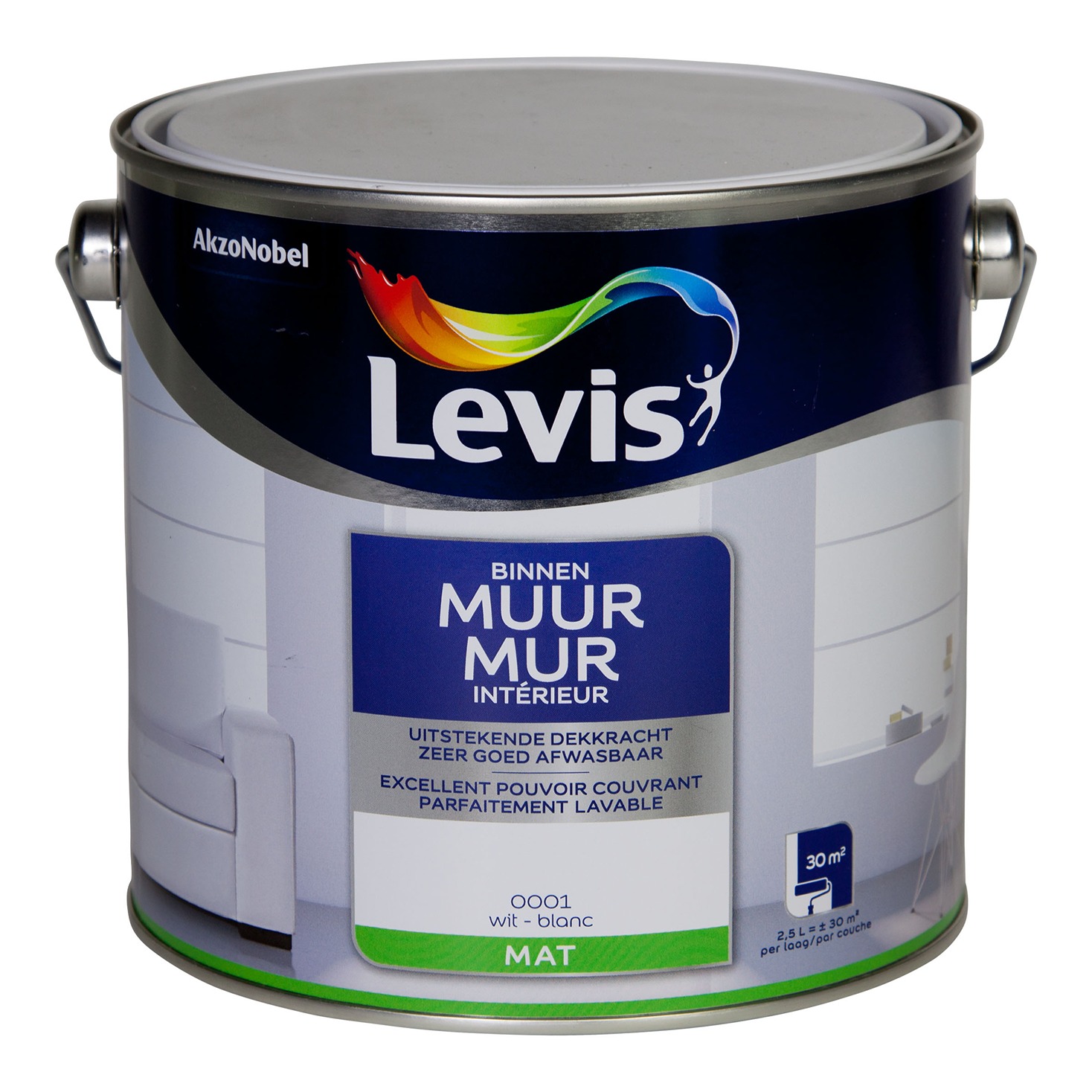 Levis Mur Intérieur Mat 2.5l Blanc