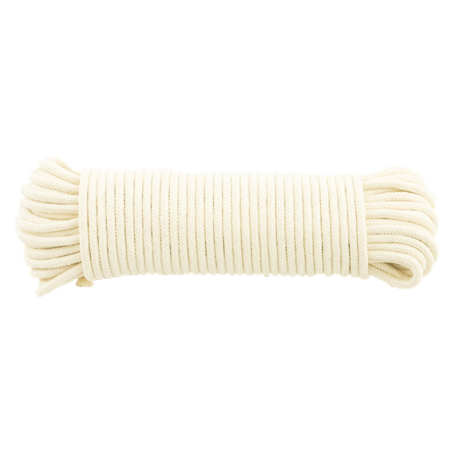Corde de coton tressée 4mm - 20m naturel
