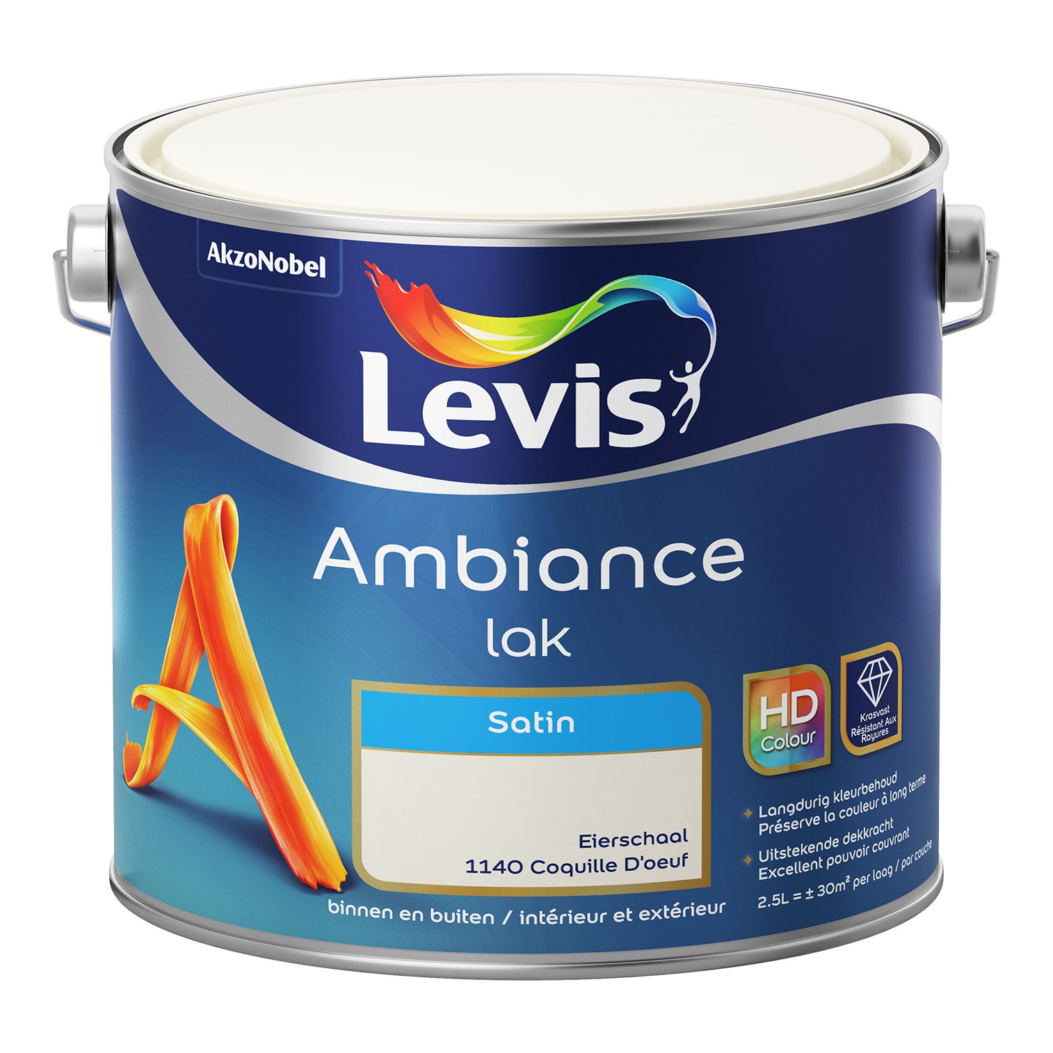 Levis Ambiance Lak Satin 2.5l Coquille D'oeuf