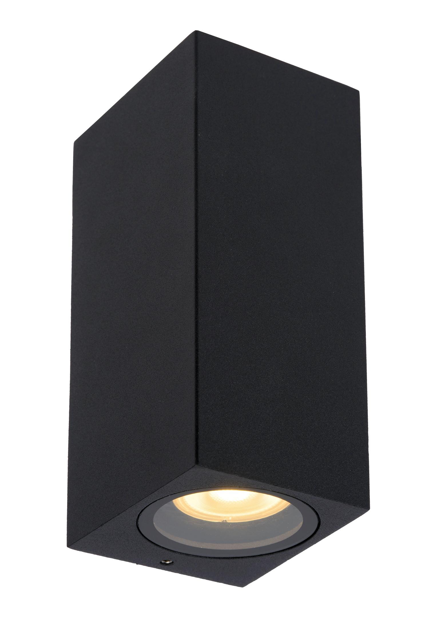 Lucide ZARO - Spot mural Extérieur - 2xGU10 - IP44 - Noir