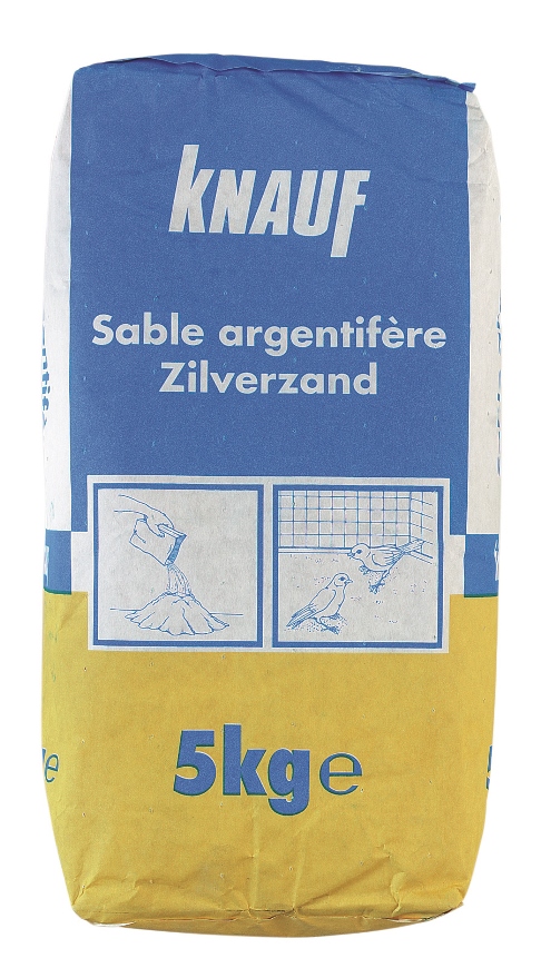 Knauf Silver Sand - Sable lavé fin et clair - Mélangeable avec du ciment pour les joints - Intérieur et extérieur - 5 kg