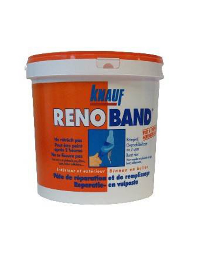 Knauf Renoband pâte de réparation et de remplissage 4l blanc