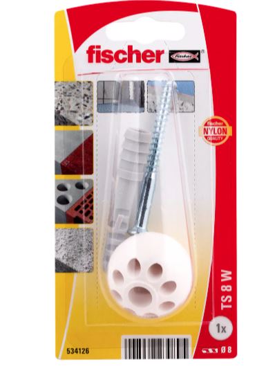 Fischer Deurstop Bol Wit TS 8 W K 1st