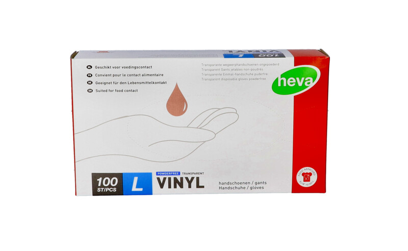 GANTS JETABLES EN VINYLE TRANSPARENT 100 PIÈCES TAILLE LARGE