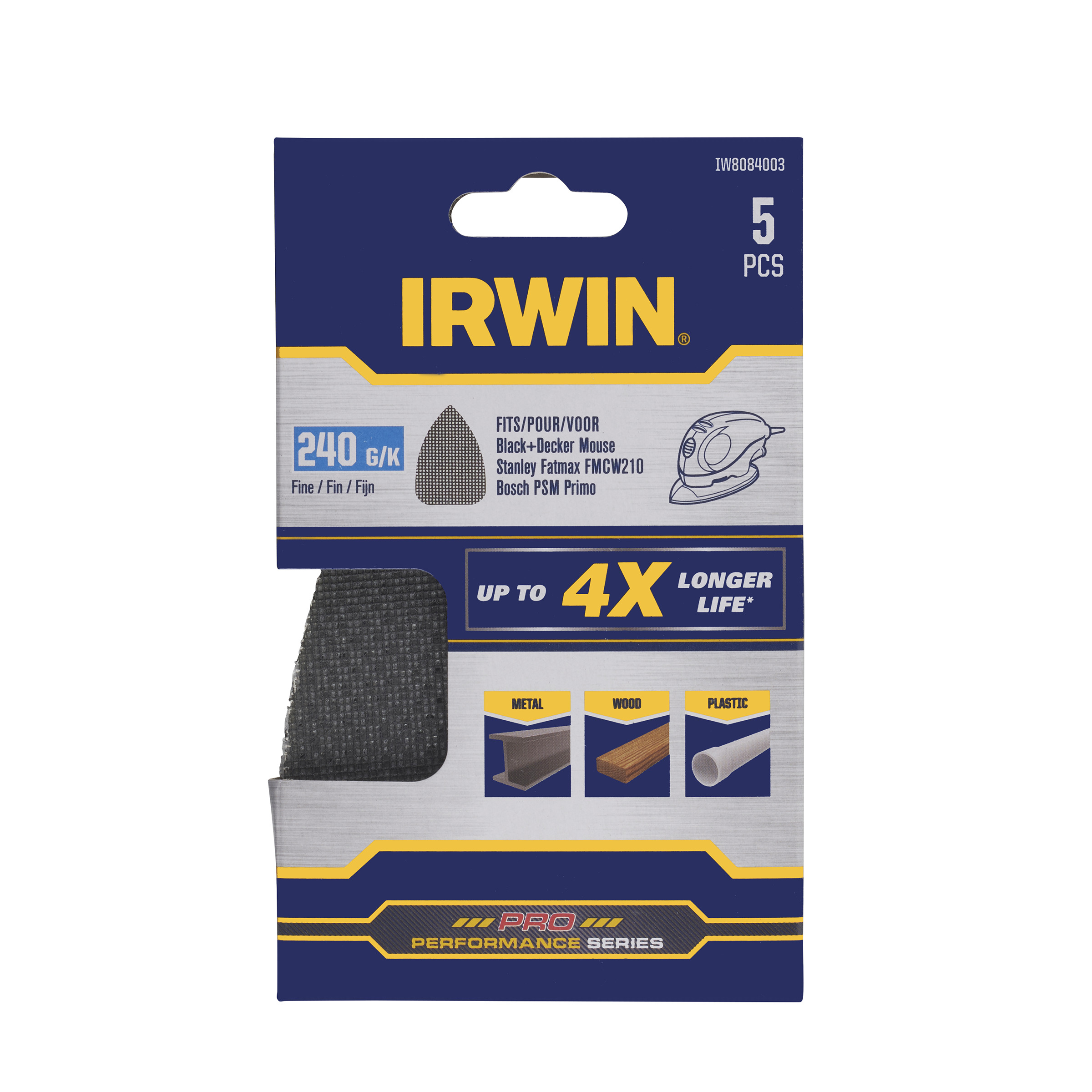 Irwin maille abrasive à main universelle K240 130X90mm
