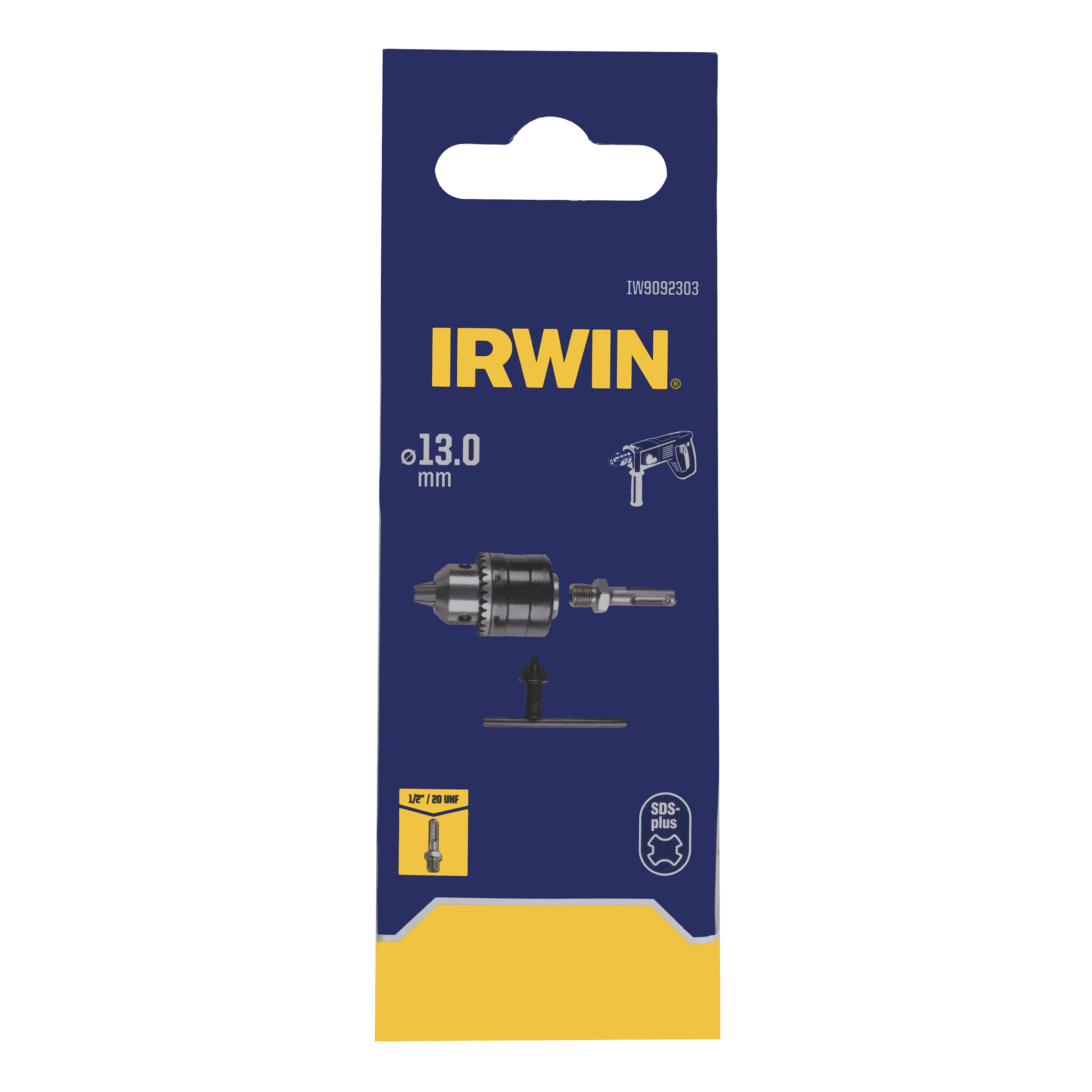 Mandrin Irwin pour perceuses à percussion standard 13mm et SDS