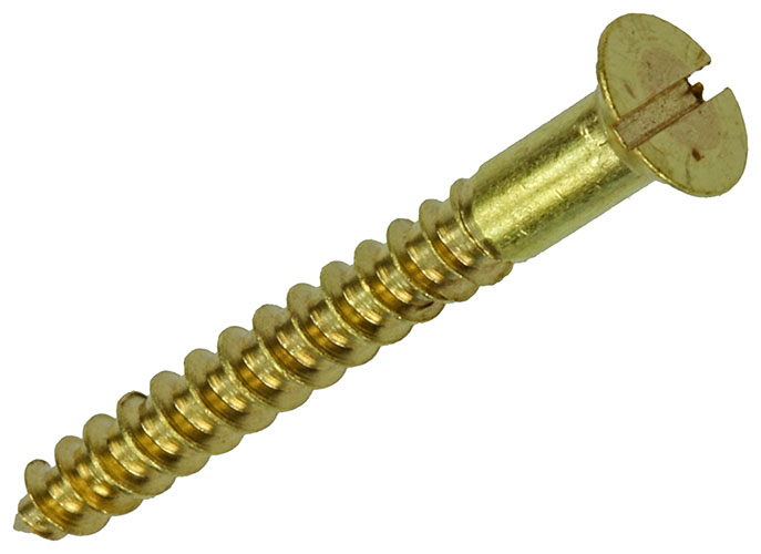 VIS A BOIS TETE FRAISEE LAITON9 PC 3,5 X 30 MM