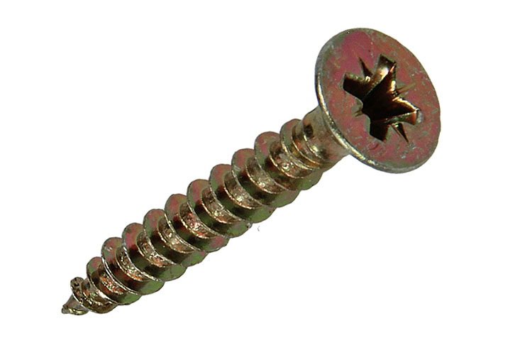 SPAANPLAATSCHROEF MET VERZONKEN KOP ZELFBOREND GEELVERZINKT 50 STUKS 4,5X30MM