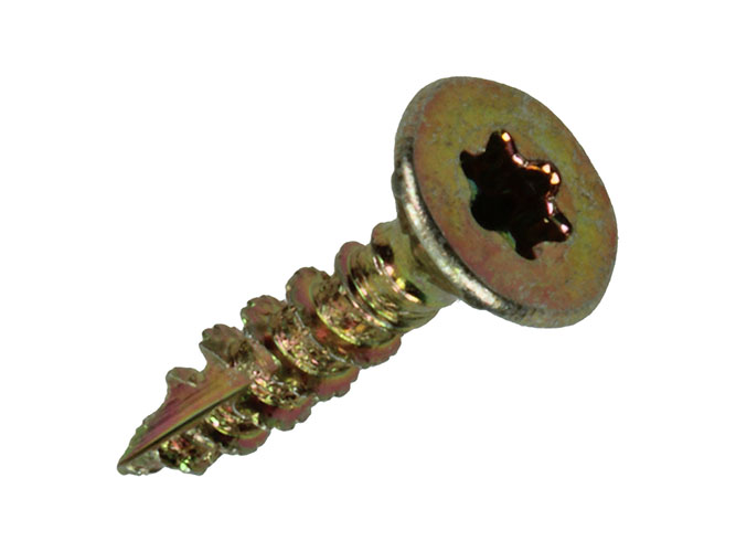 SPAANPLAATSCHROEF MET VERZONKEN KOP ZELFBOREND GEELVERZINKT 165 STUKS 3,5X16MM