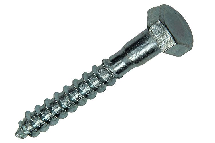 Tirefond acier zingue 1pc 10 x 70mm