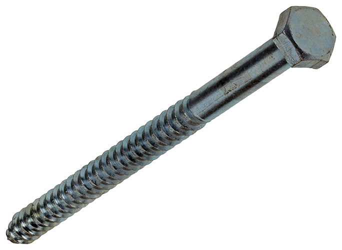 Tirefond acier zingue 1pc 12x180mm