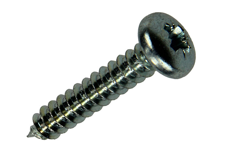 VIS A TOLE TETE CYL. ACIER ZINGUE 12 PC 4,8 X 25 MM