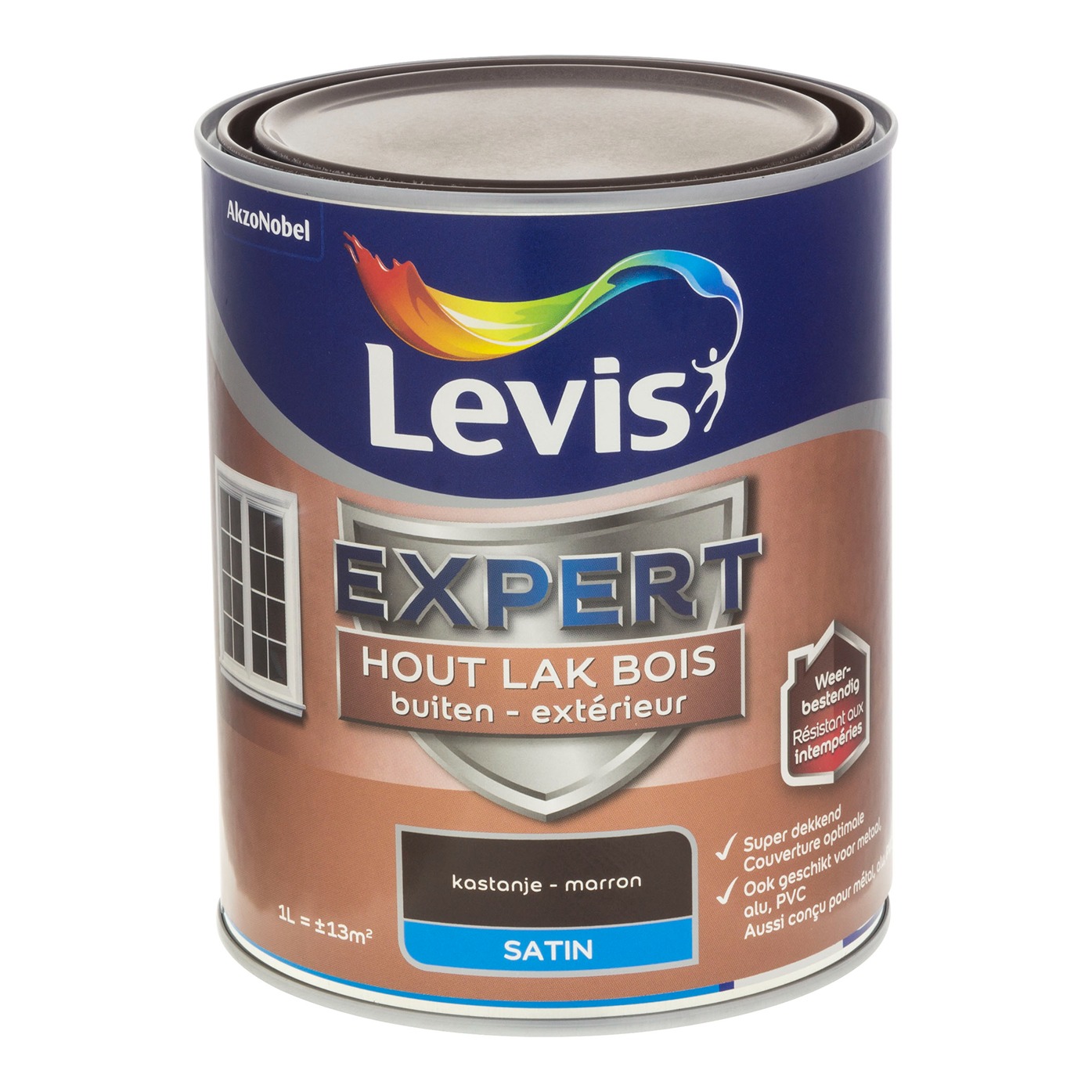 Levis Expert Lak Bois Extérieur Satin 1l Marron