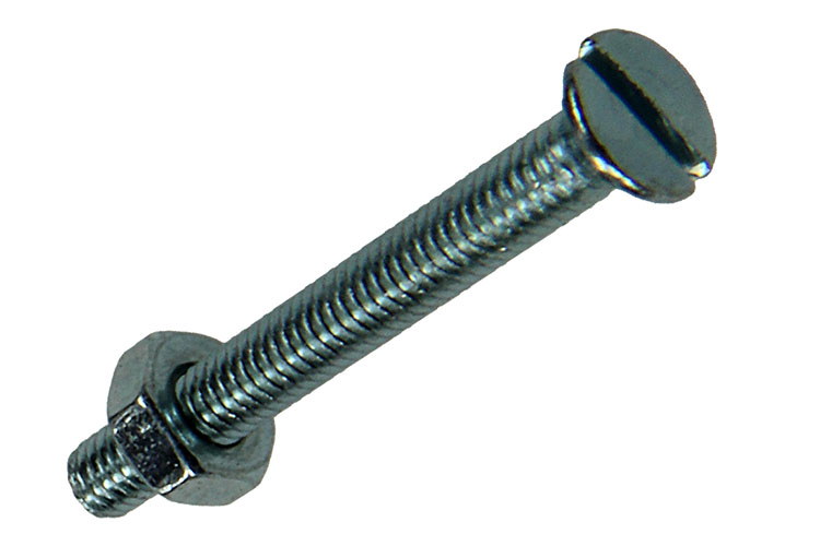 VIS A METAUX TF + ECROU AC. ZING. 22 PC M3 X 25 MM