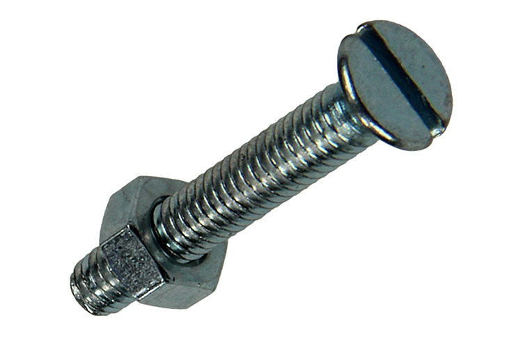 METAALSCHROEF VERZINKT KOP + MOER VERZINKT 16 STUKS M4X25MM