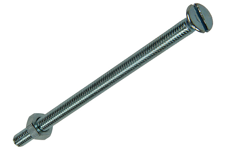 VIS A METAUX TF + ECROU AC. ZING. 4 PC M4 X 70 MM