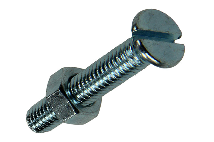 VIS A METAUX TF + ECROU AC. ZING. 14 PC M5 X 25 MM