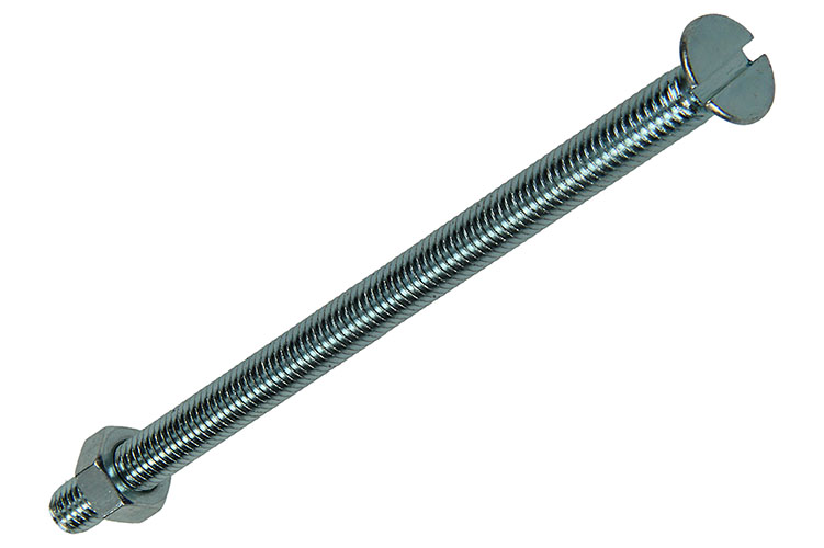 METAALSCHROEF VERZINKT KOP + MOER VERZINKT 5 STUKS M5X80MM