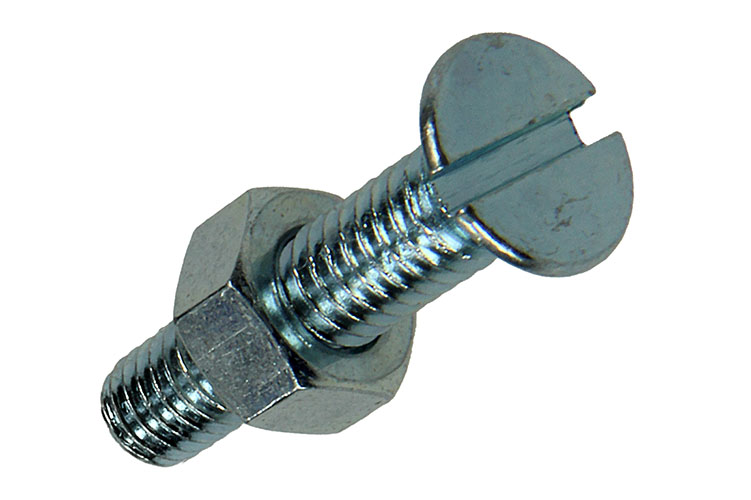 VIS A METAUX TF + ECROU AC. ZING. 9 PC M6 X 25 MM
