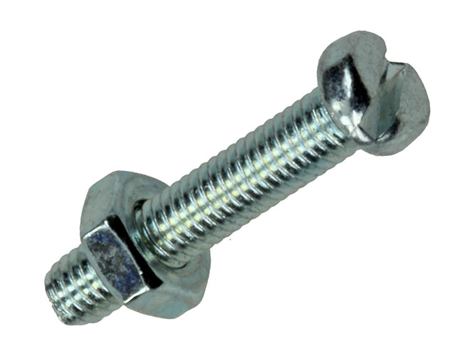 VIS A METAUX TC.+ECROU AC.ZING27 PC M3 X 16 MM