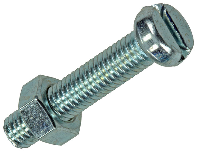 VIS A METAUX TC.+ECROU AC.ZING14 PC M5 X 25 MM
