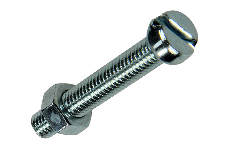 METAALSCHROEF CILINDRISCHE KOP + MOER VERZINKT 13 STUKS M5X30MM