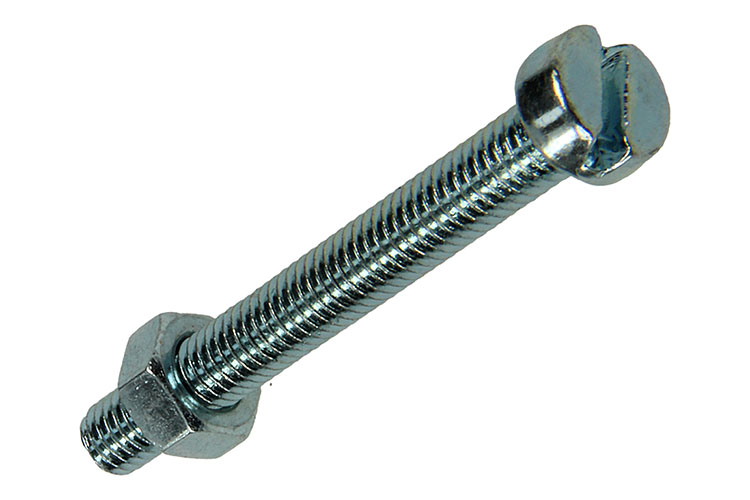 VIS A METAUX TC.+ECROU AC.ZING10 PC M5 X 40 MM