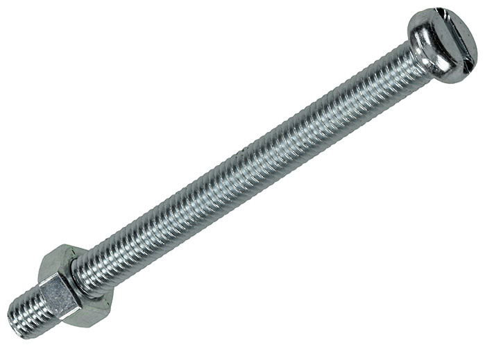VIS A METAUX TC.+ECROU AC.ZING6 PC M5 X 60 MM