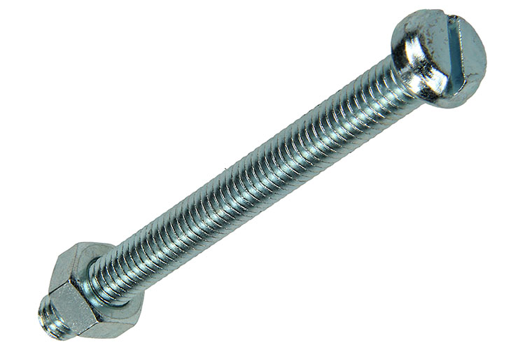 VIS A METAUX TC.+ECROU AC.ZING4 PC M6 X 60 MM